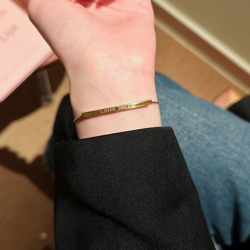 Metal Bracelet Lettering
