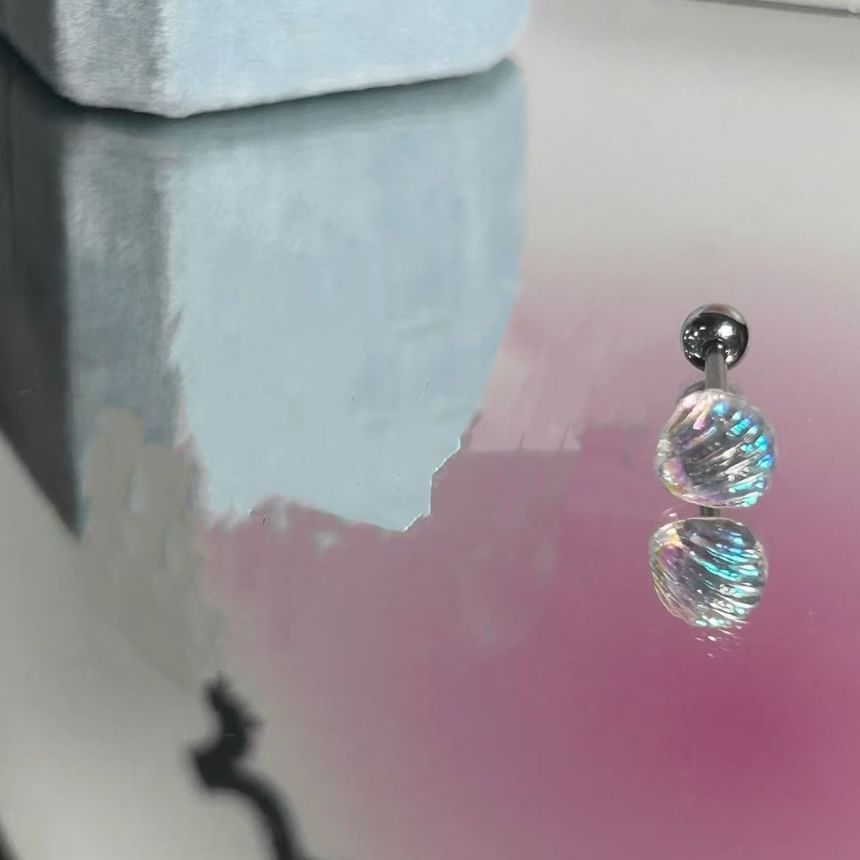 Rhinestone 3: Wand Stud Set of Alloy Shell / Earring Heart