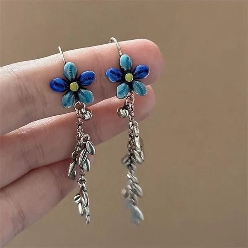 Floral Dangle Earring Alloy