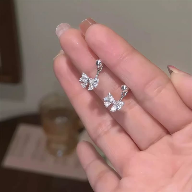 Ear Jacket Bow Rhinestone