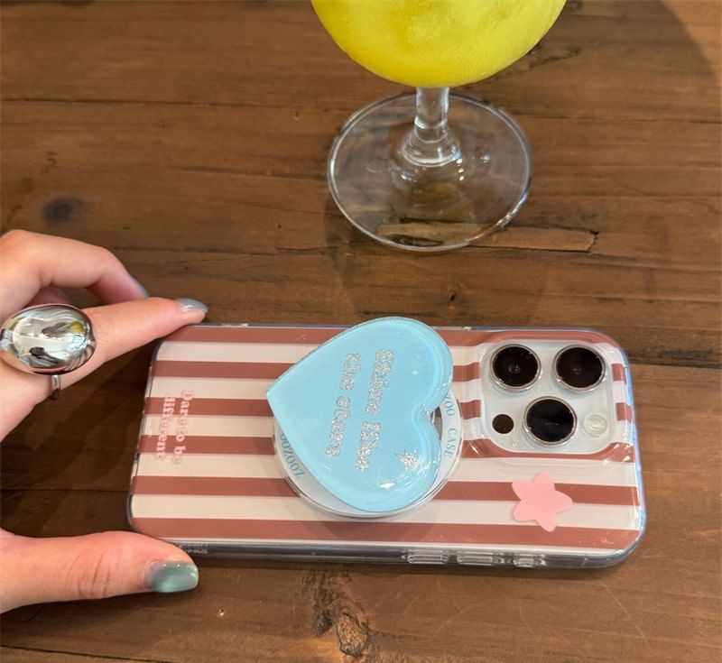 (Compatible Magnetic with MagSafe) Striped Case Phone Star
