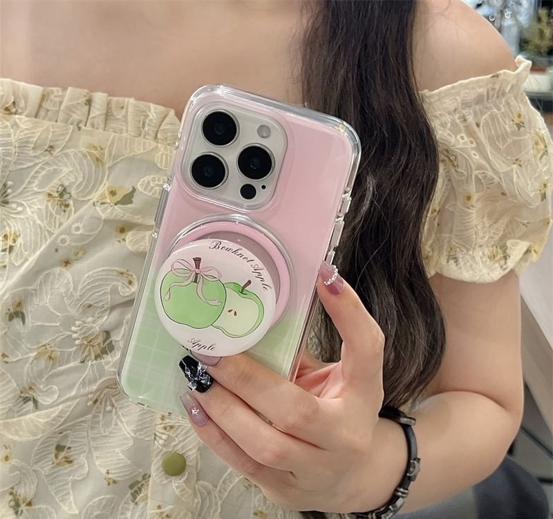 (Compatible Magnetic MagSafe) Case Phone with Plaid Apple