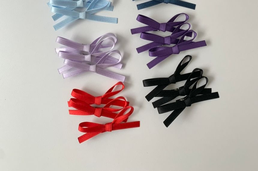 Set Bow Clip of Hair Plain 3: