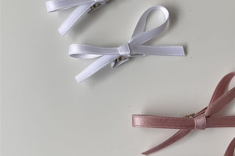 Set Bow Clip of Hair Plain 3: