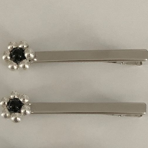 2: Flower Clip of Beaded Hair Set