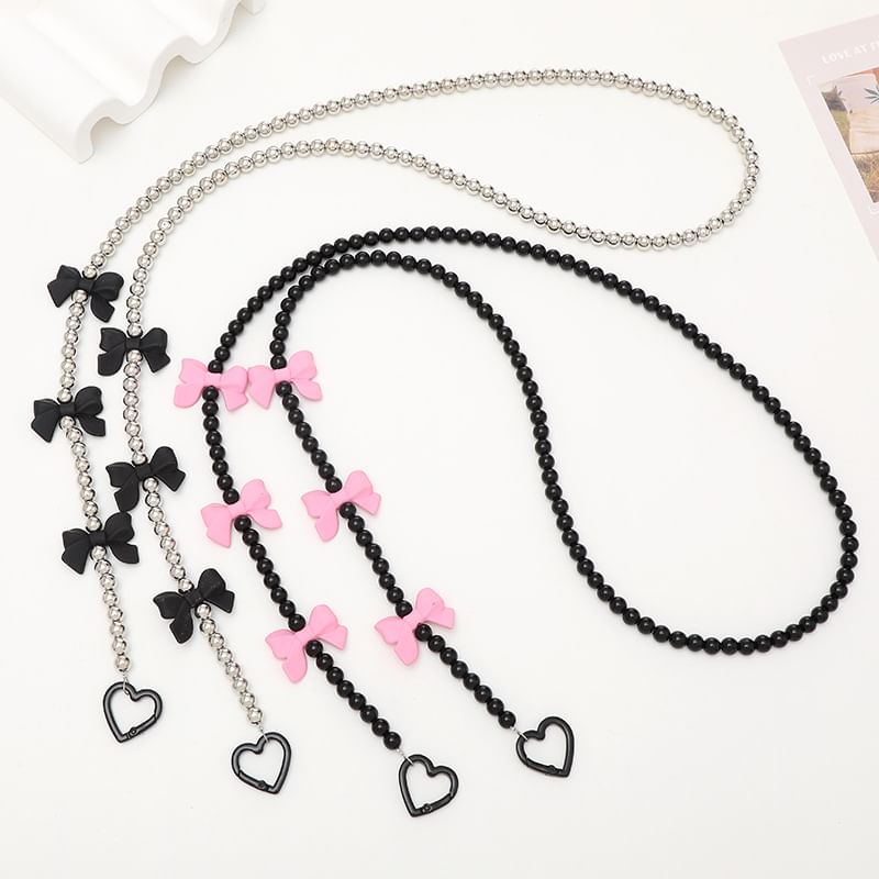 Phone Lanyard Bead Bow