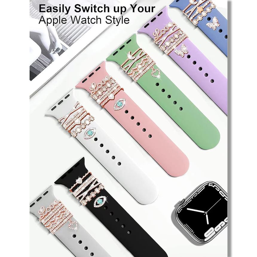 Designs) Charm Band Rhinestone (Various for Watch Apple