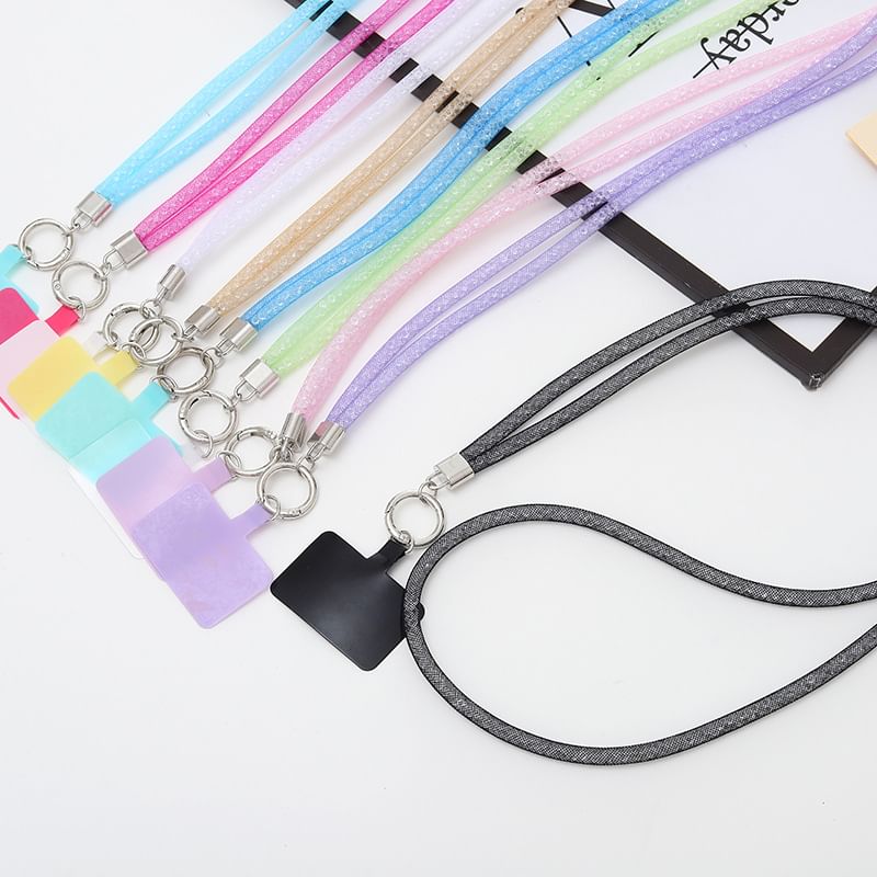 Glitter Lanyard Phone Pad with