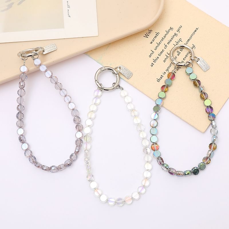 Strap Phone Crystal Faux Bead