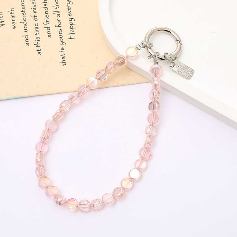 Strap Phone Crystal Faux Bead