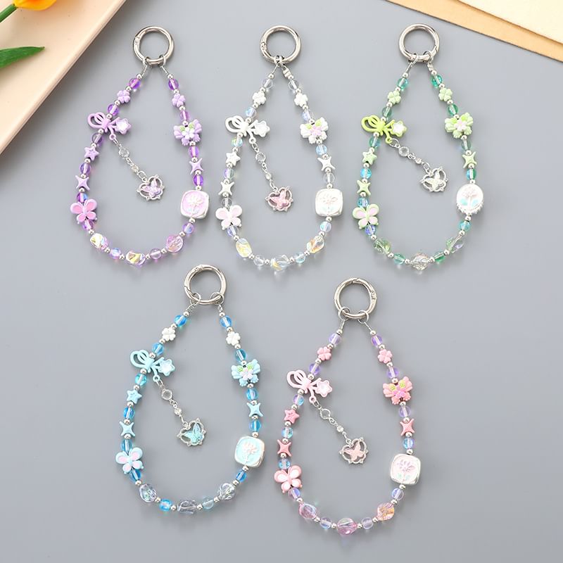 Clover Bow Crystal Phone Faux Strap