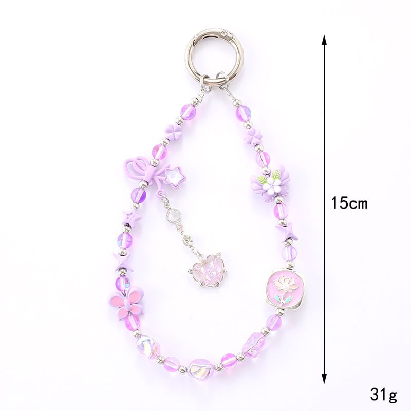 Clover Bow Crystal Phone Faux Strap