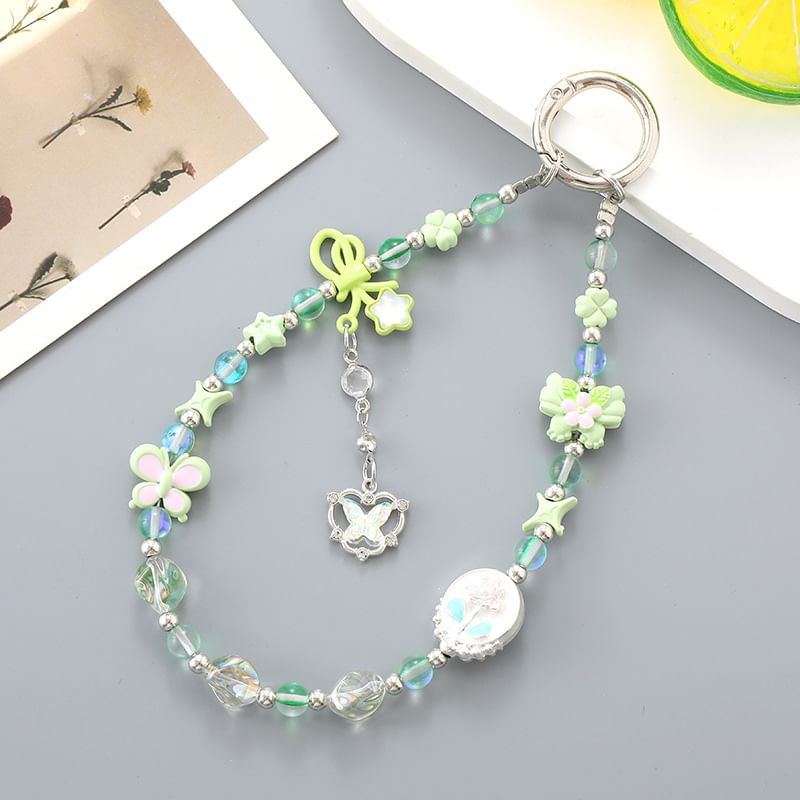 Clover Bow Crystal Phone Faux Strap