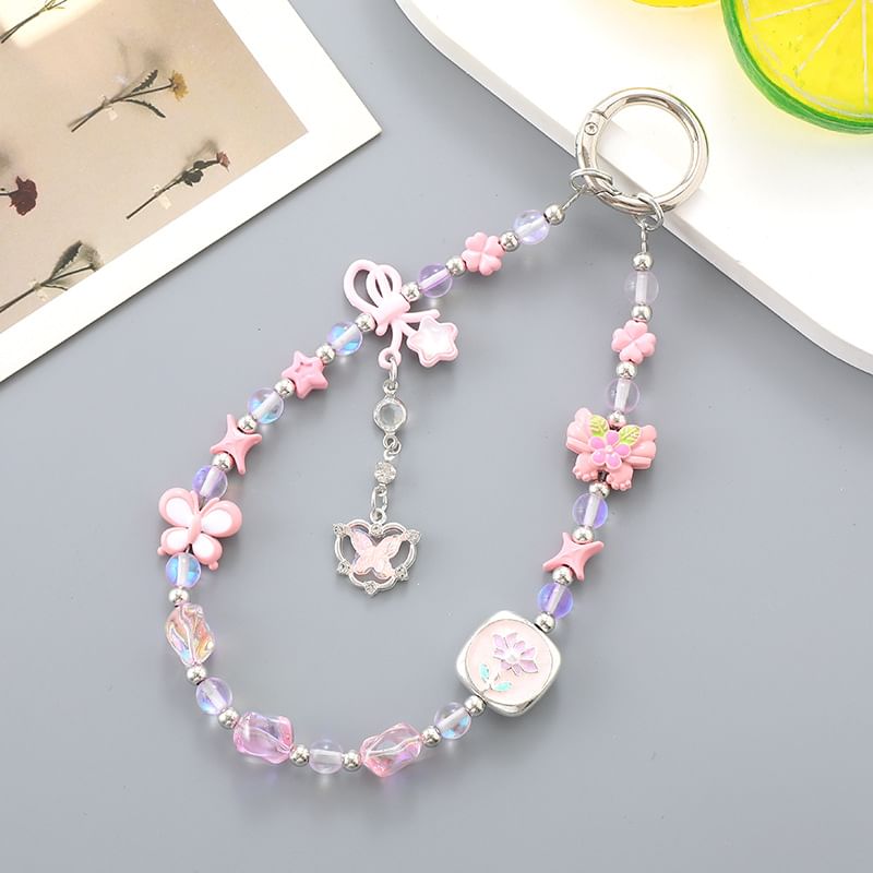 Clover Bow Crystal Phone Faux Strap