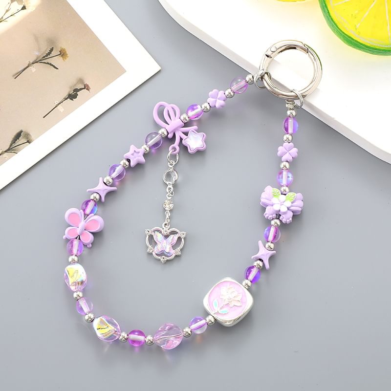 Clover Bow Crystal Phone Faux Strap