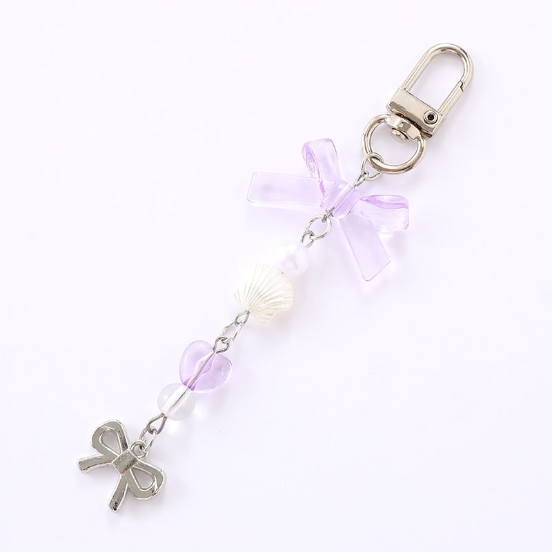 Phone Faux Bow Charm Pearl