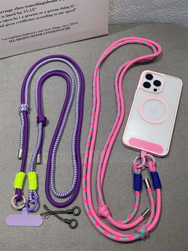 Phone with Two-Tone Pad Lanyard