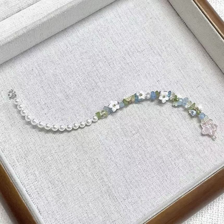 Pearl Floral Star Faux Bracelet