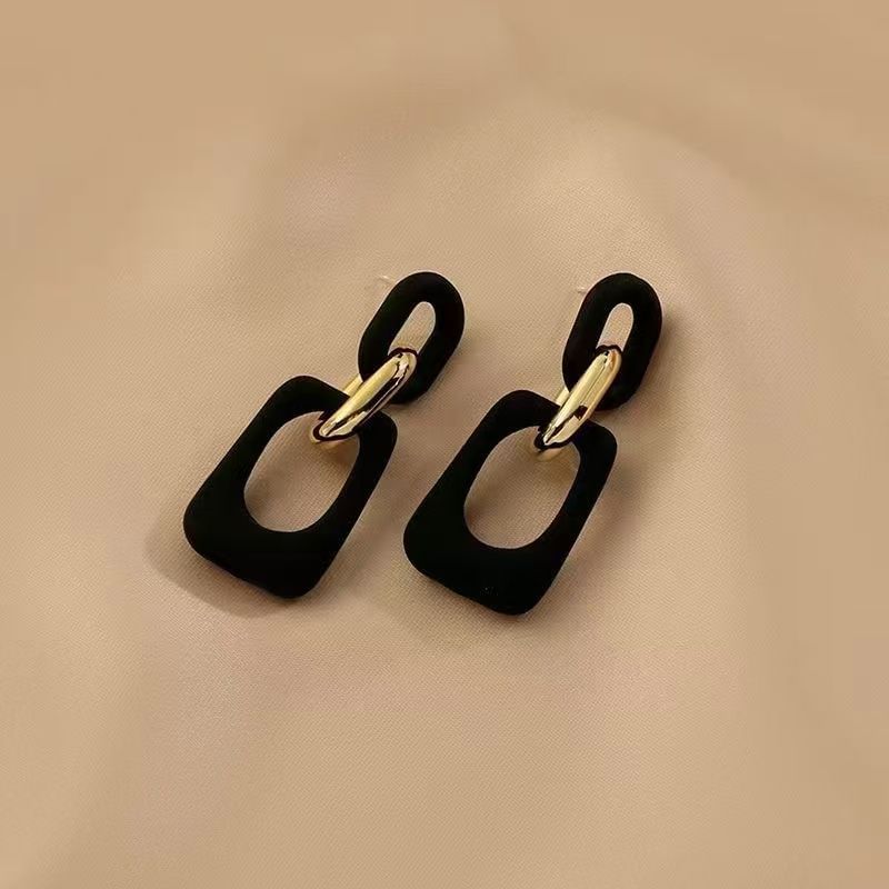 Geometric Alloy Acrylic Earring Dangle