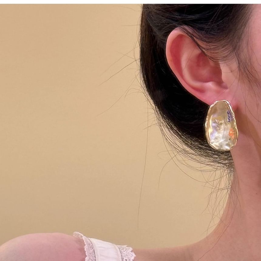 Statement Floral Glaze Alloy Earring