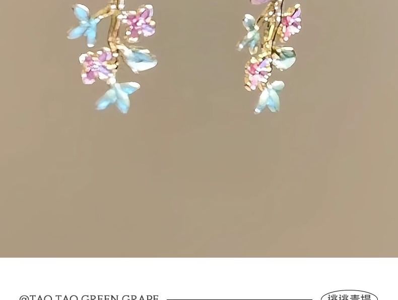 Floral Alloy Earring Dangle