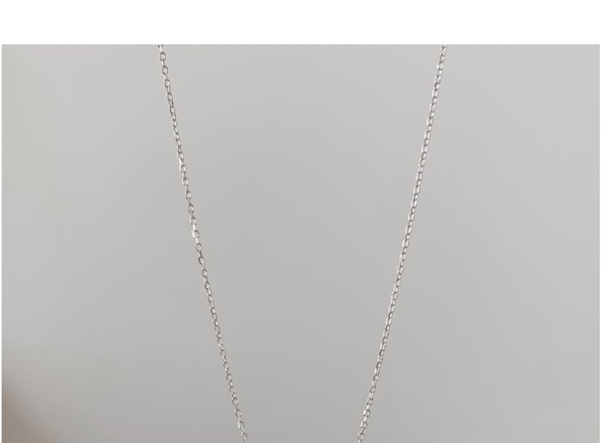 Silver Sterling Beaded Necklace Faux Pearl