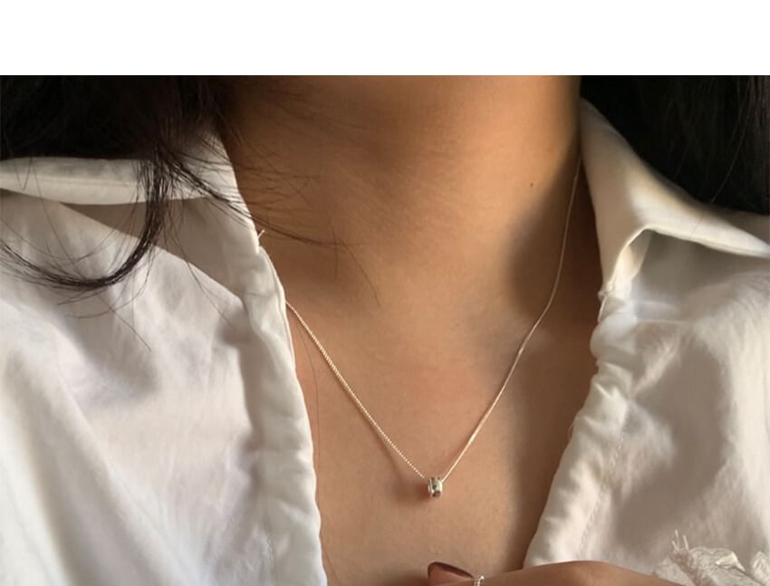Silver Necklace Pendant Bead Sterling