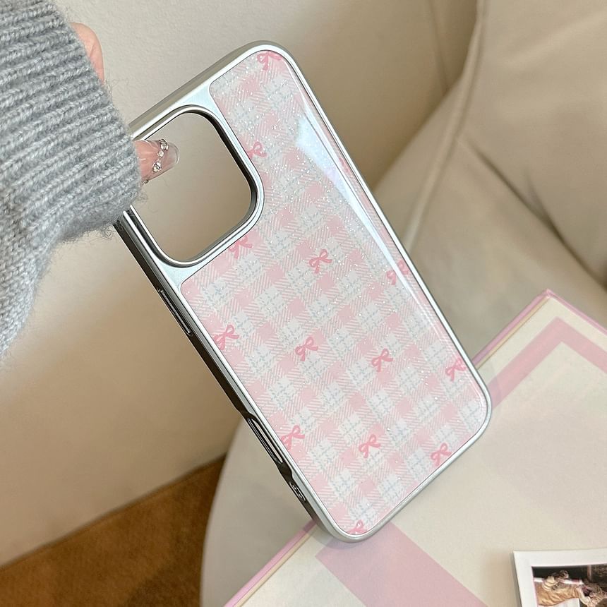 Bow Case Phone Plaid