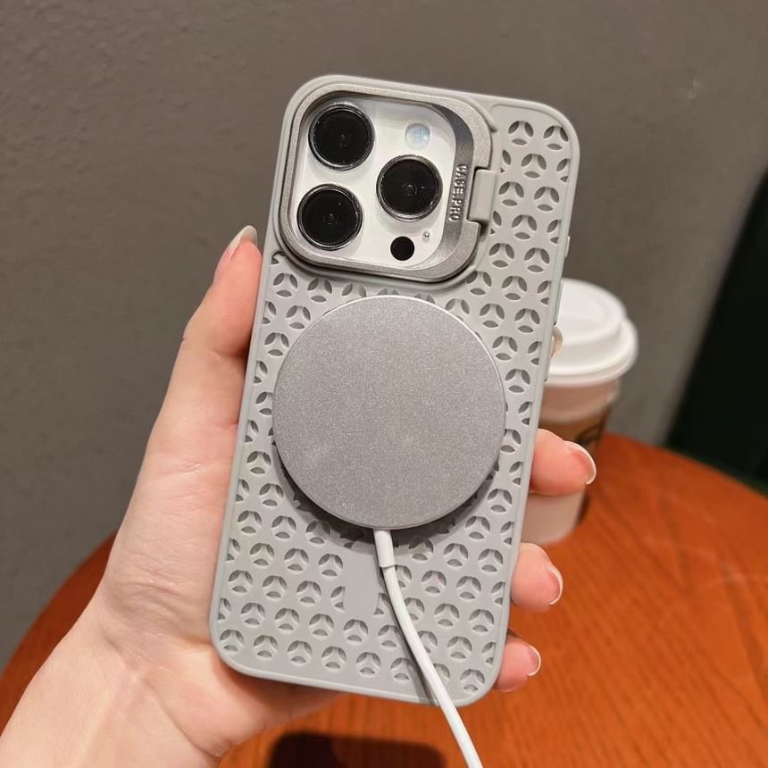 MagSafe) (Compatible Perforated Magnetic Plain Case Phone with