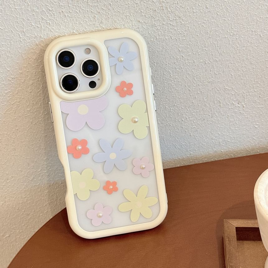 Print Pearl Set: iPhone Floral + Case Faux Sticker