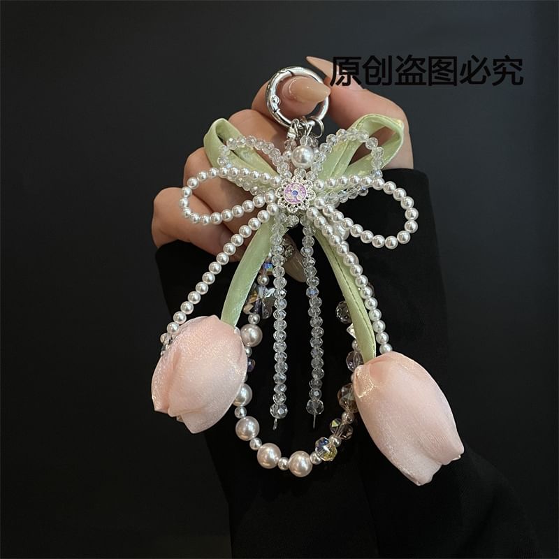 Faux Phone Pearl Lanyard Pad with