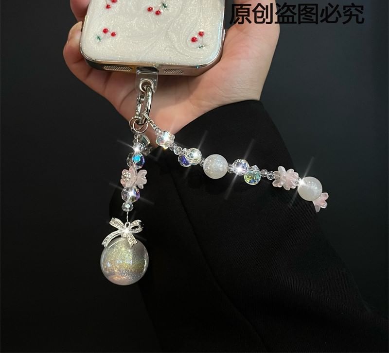 Faux Pad with Lanyard Phone Pearl