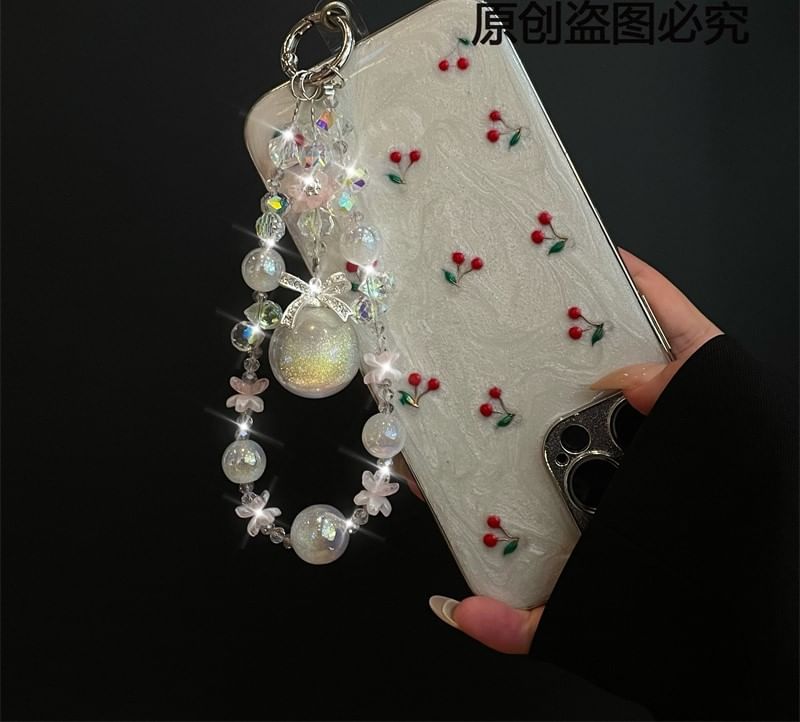 Faux Pad with Lanyard Phone Pearl