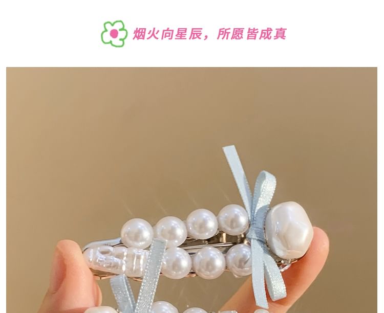 Set Clip Hair Pearl / Faux