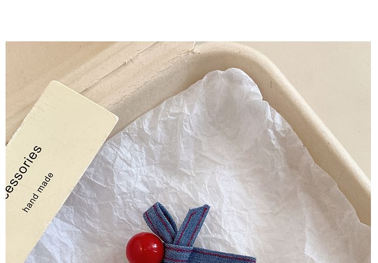 Set Denim Hair Bow Clip