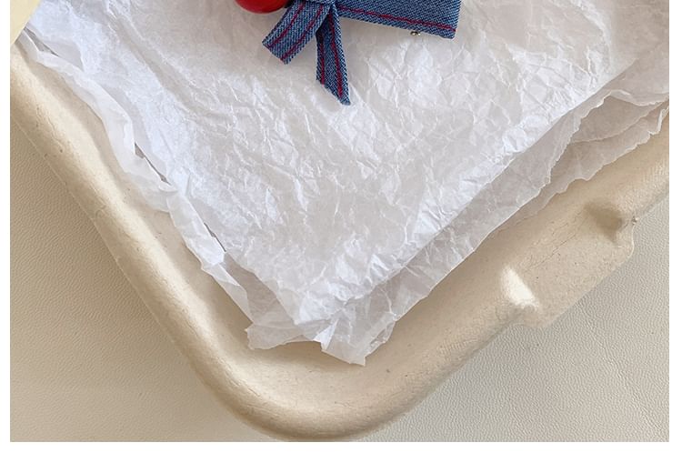 Set Denim Hair Bow Clip
