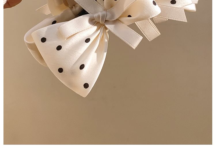 Bow Claw Hair Dotted