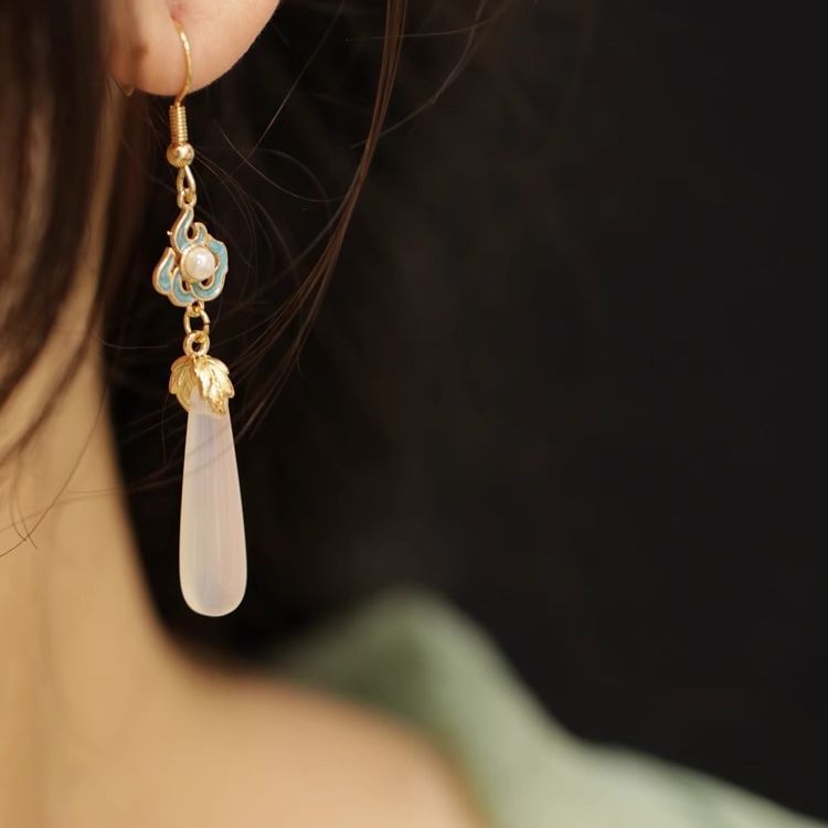 Earring Dangle Jade