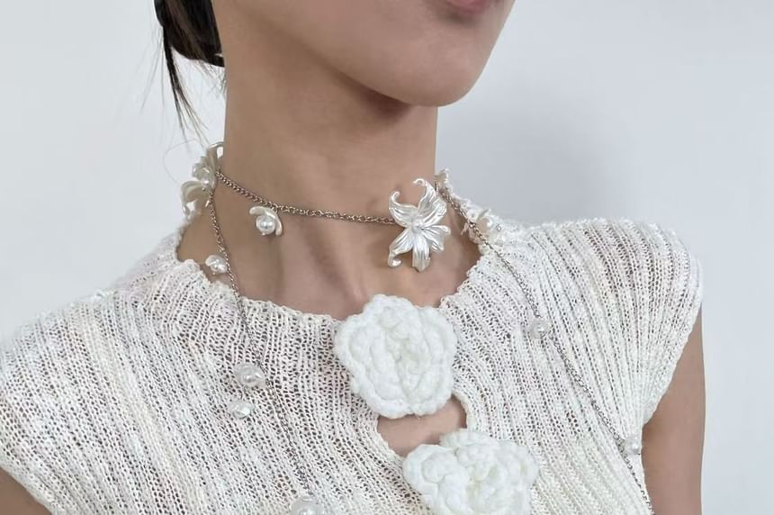Floral Necklace Long