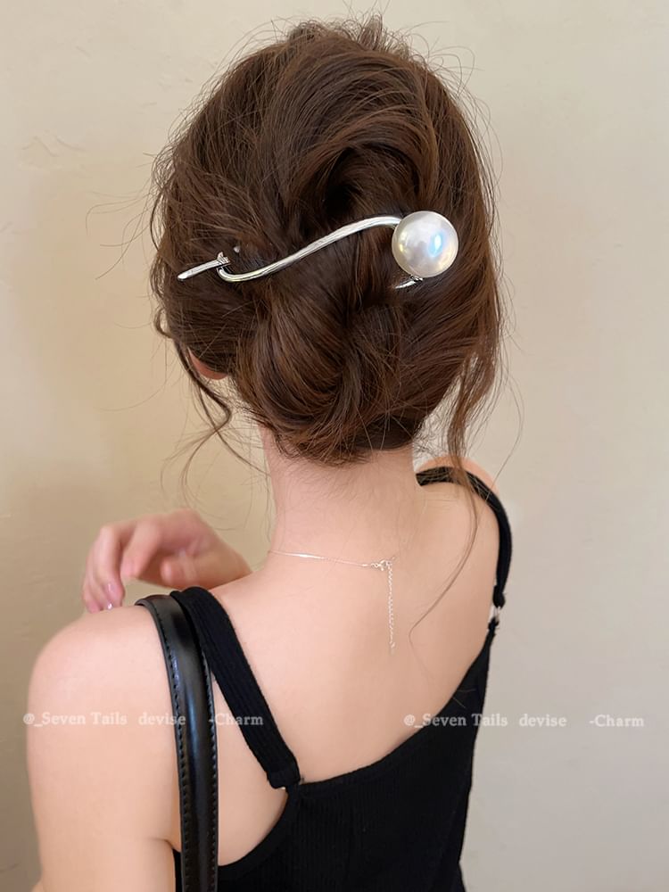 Clip Faux Hair Pearl