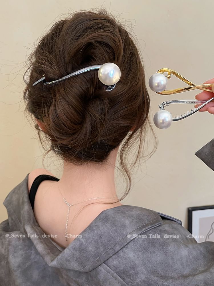 Clip Faux Hair Pearl