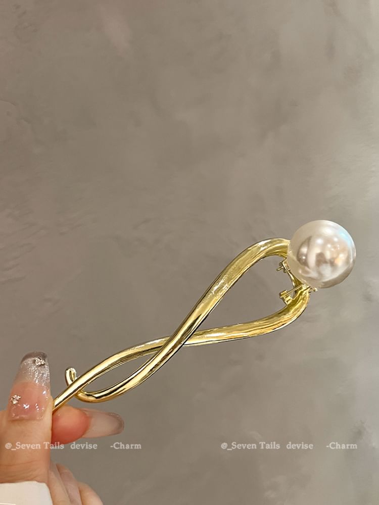 Clip Faux Hair Pearl