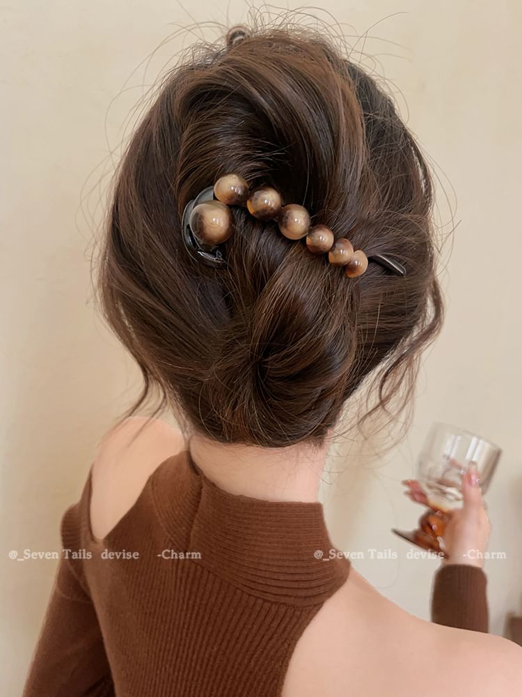 Bead Hair Acrylic Clip