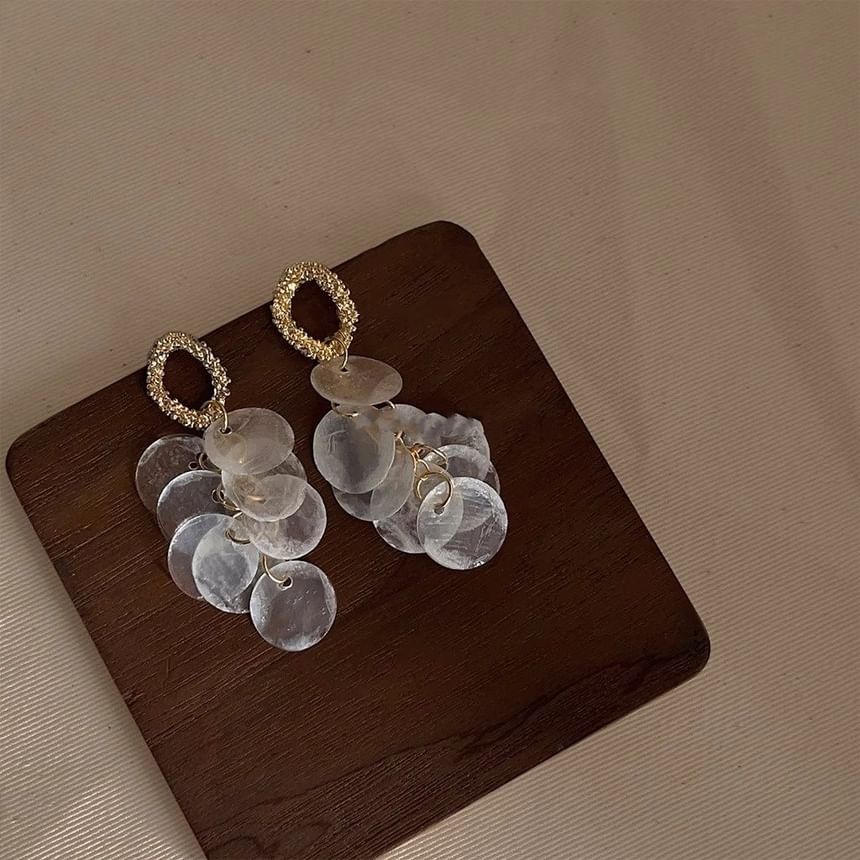 Earring Drop Shell Fringed