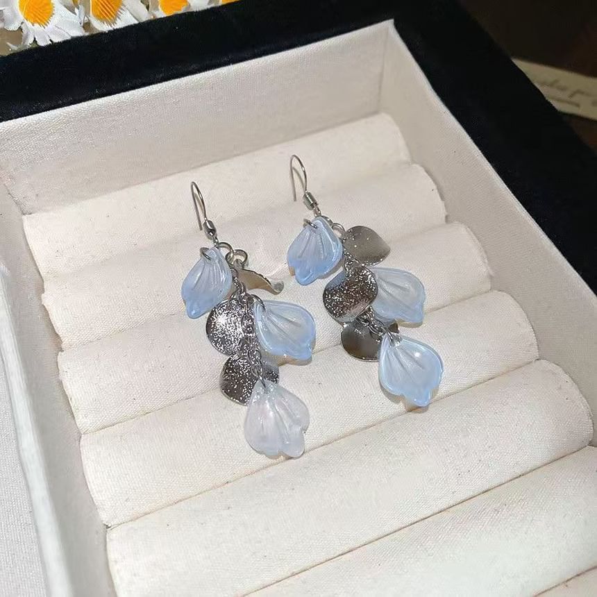 Fringed Hook Shell Drop Earring