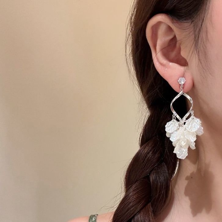 Rhinestone Shell Earring Chandelier