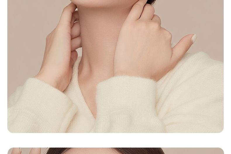 Faux Drop Glitter Asymmetrical Earring Pearl