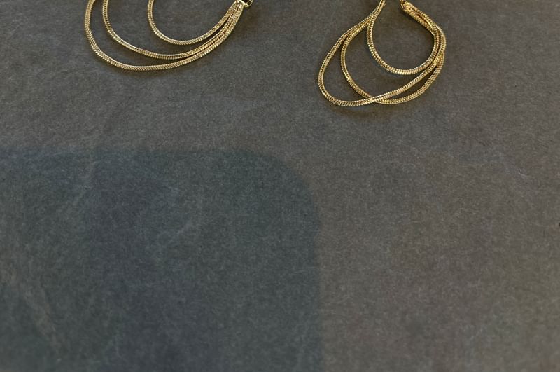 Hoop Sterling Earring Layered 925 Silver