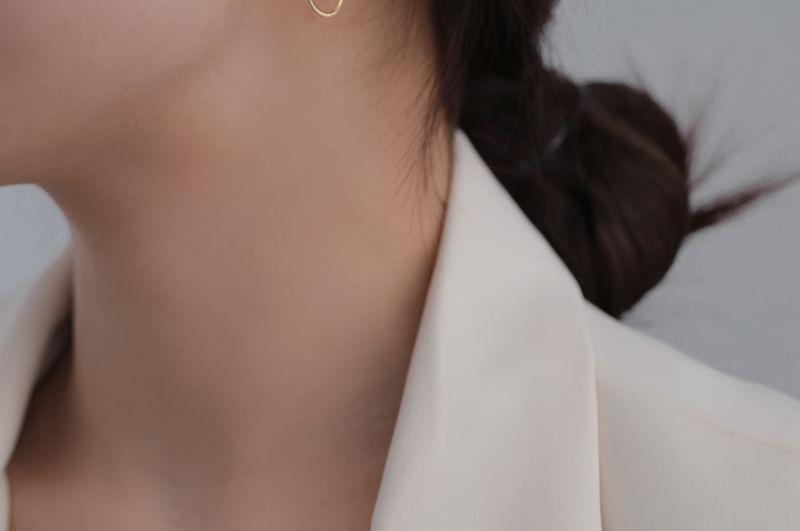 Hoop Sterling Earring Layered 925 Silver