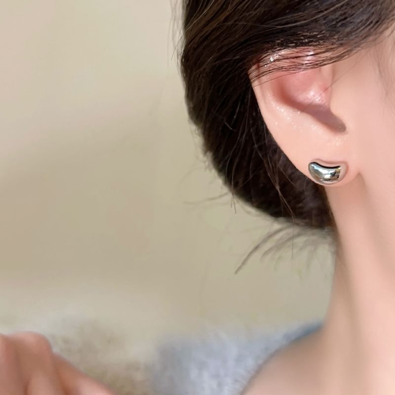 Stud Sterling Bean 925 Silver Earring